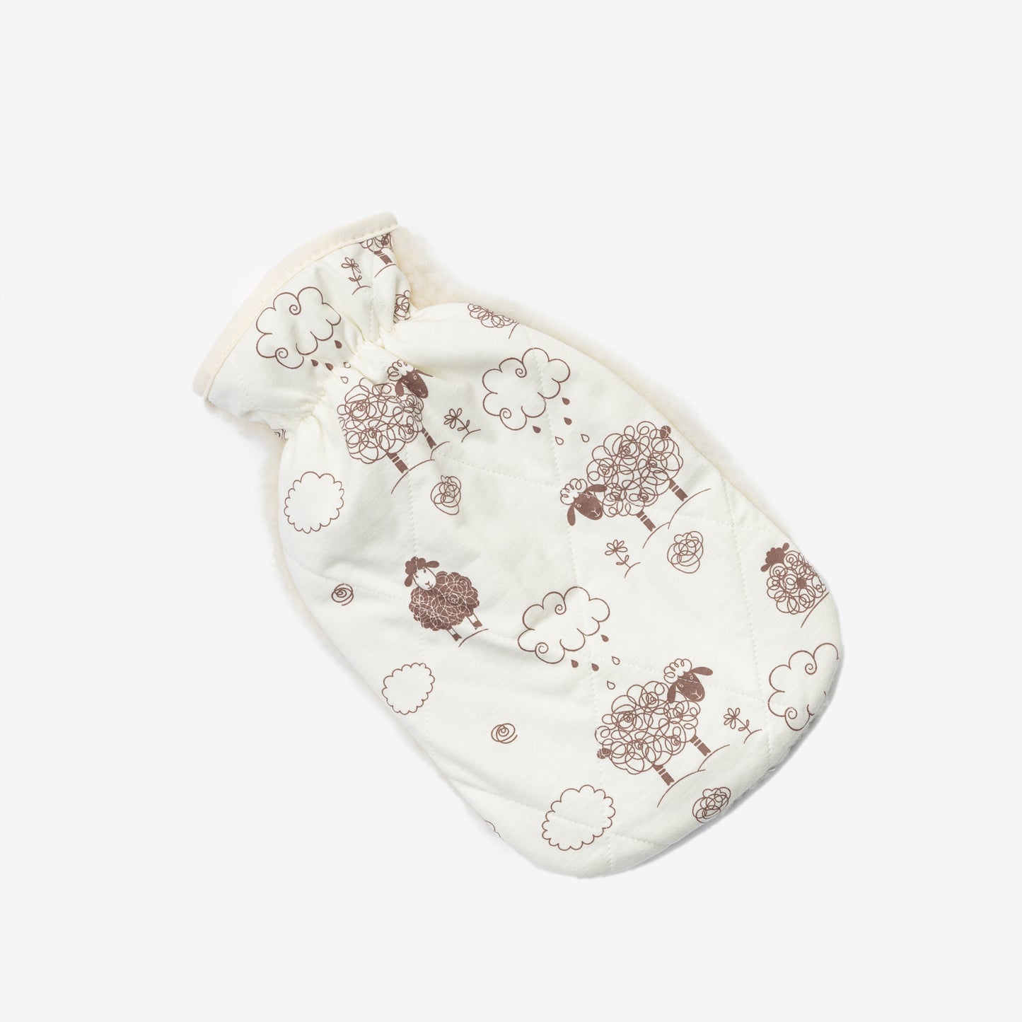Hot Water Bottle with Soft Merino Wool Cover