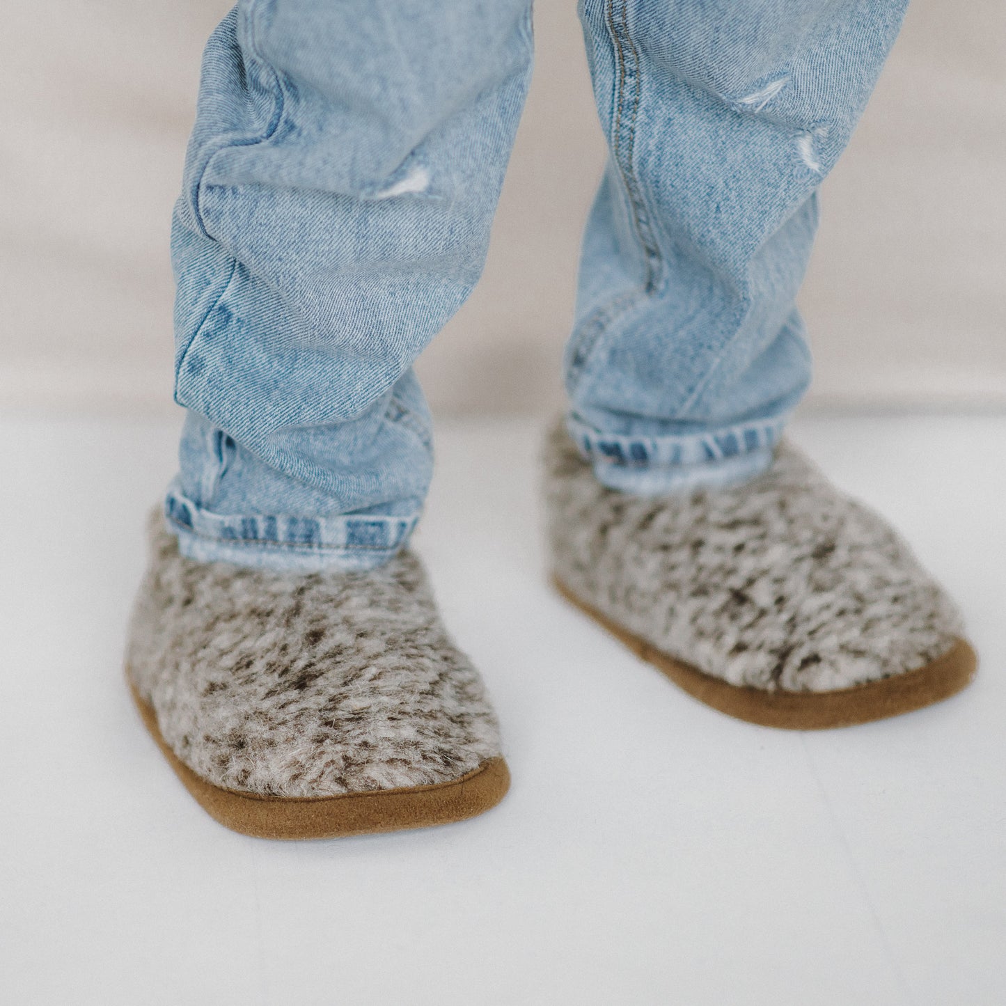 Kids Merino Wool Tiger Slippers
