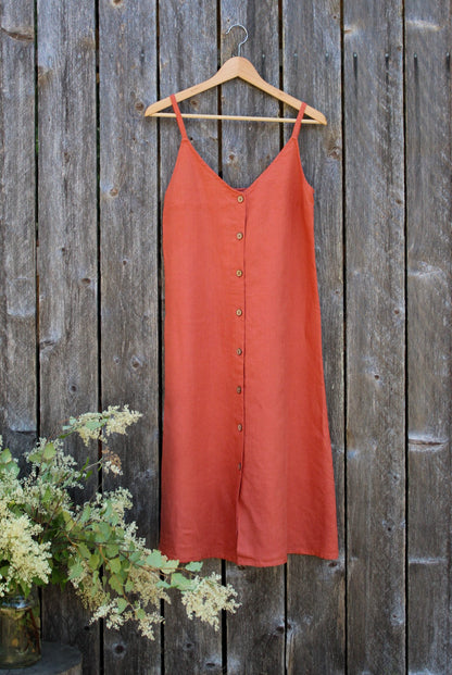 Slip Dress with Buttons