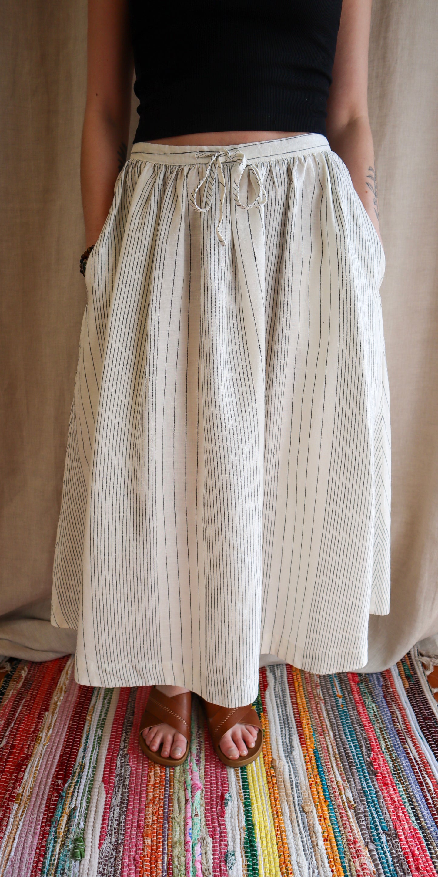 Pinstripe Skirt