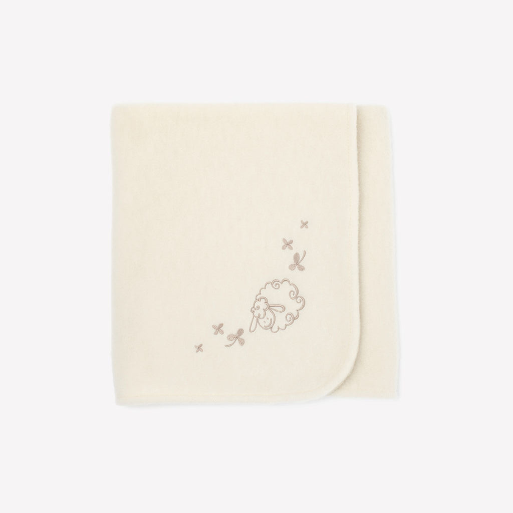 Embroidered Wool Baby Blanket