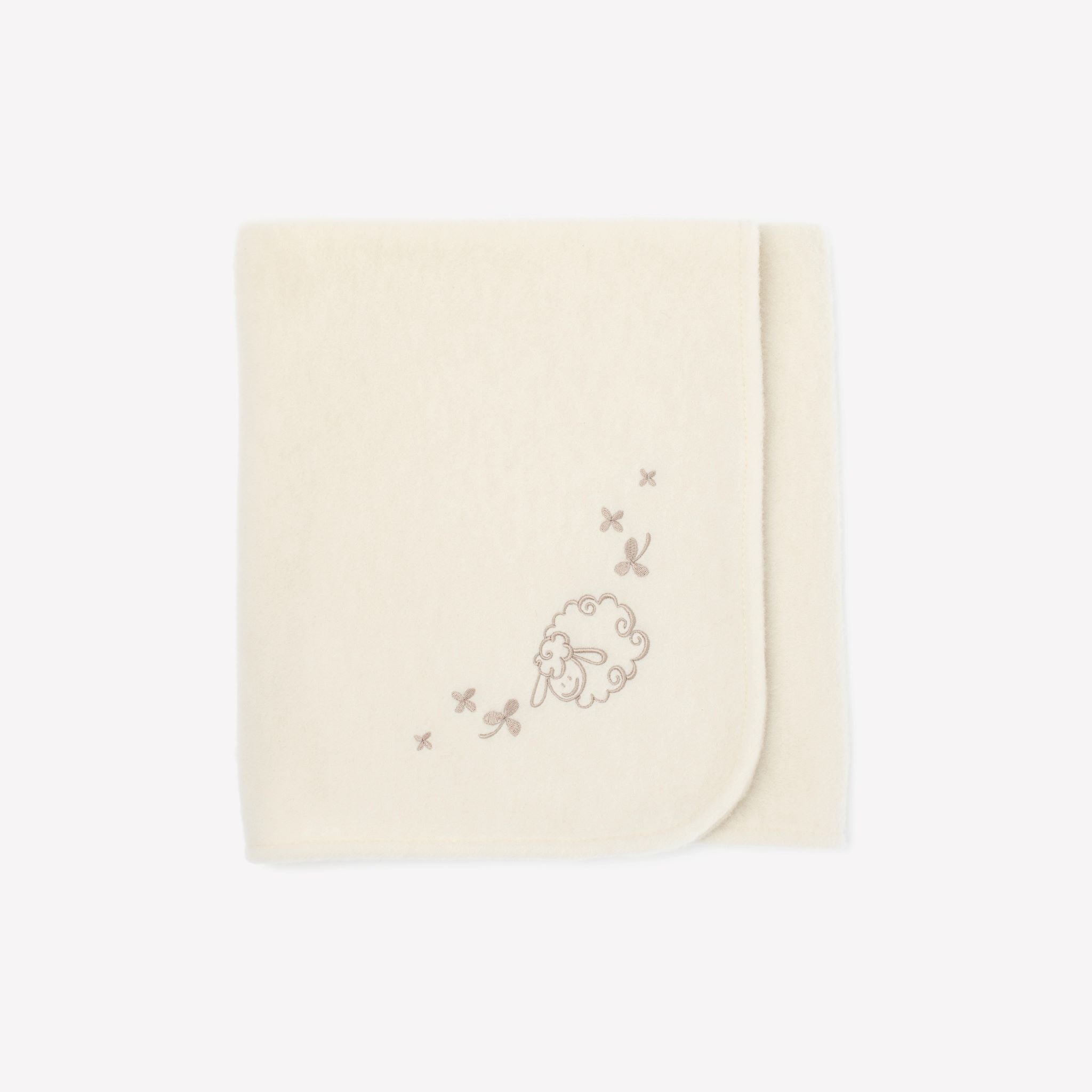 Embroidered Wool Baby Blanket
