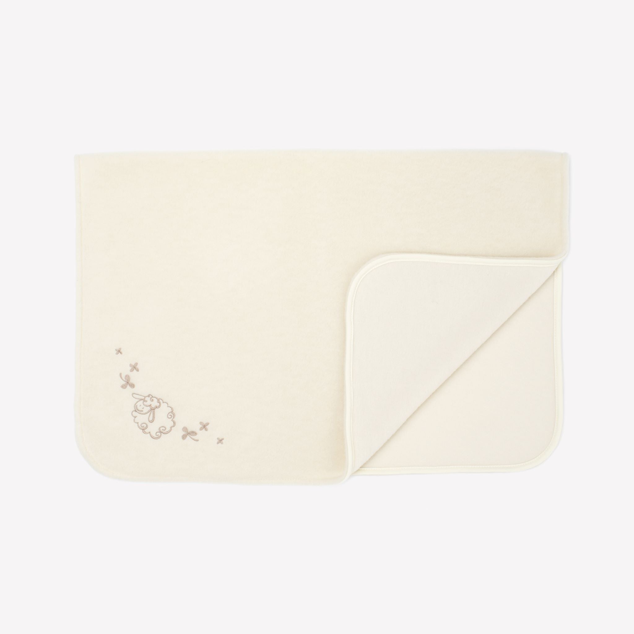 Embroidered Wool Baby Blanket