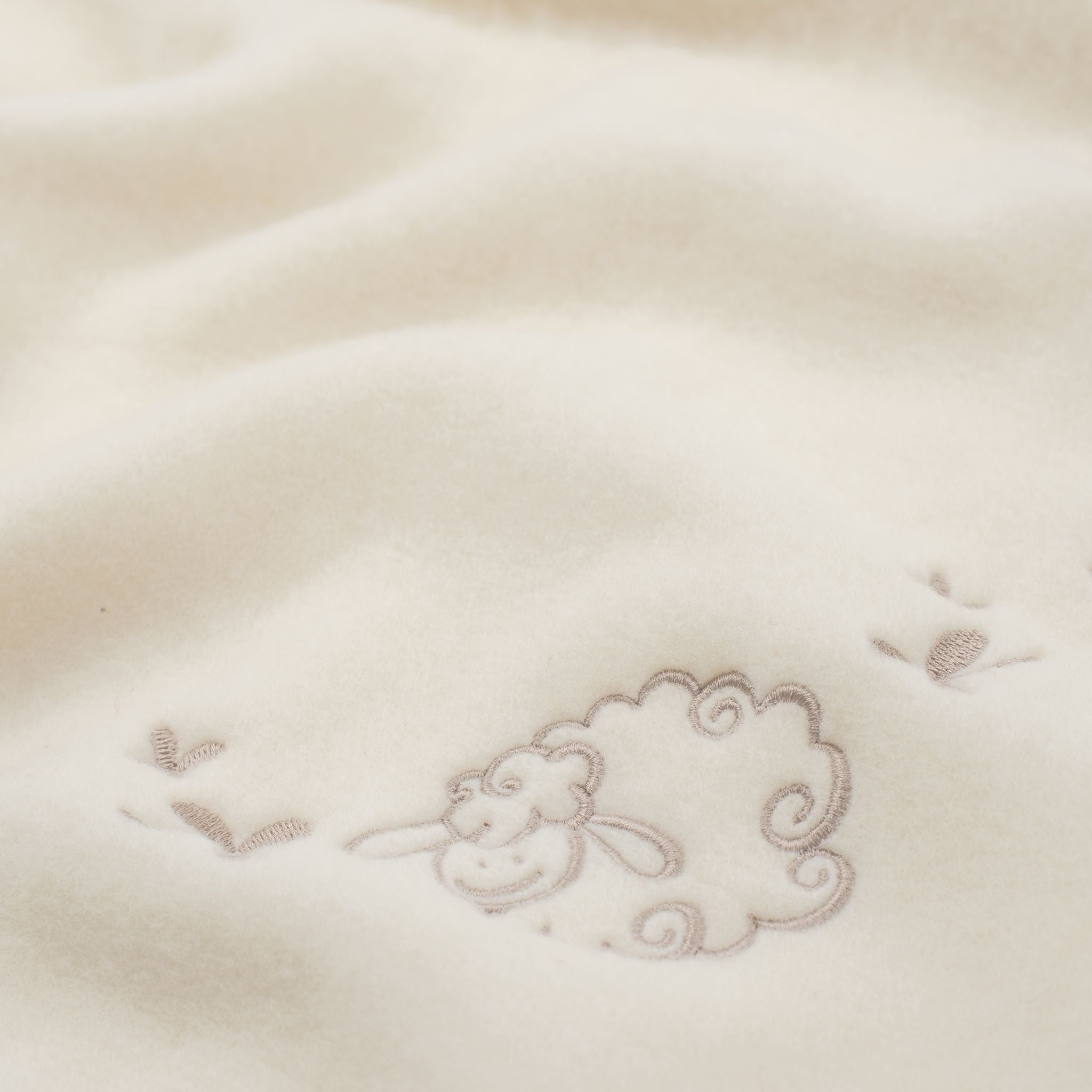 Embroidered Wool Baby Blanket