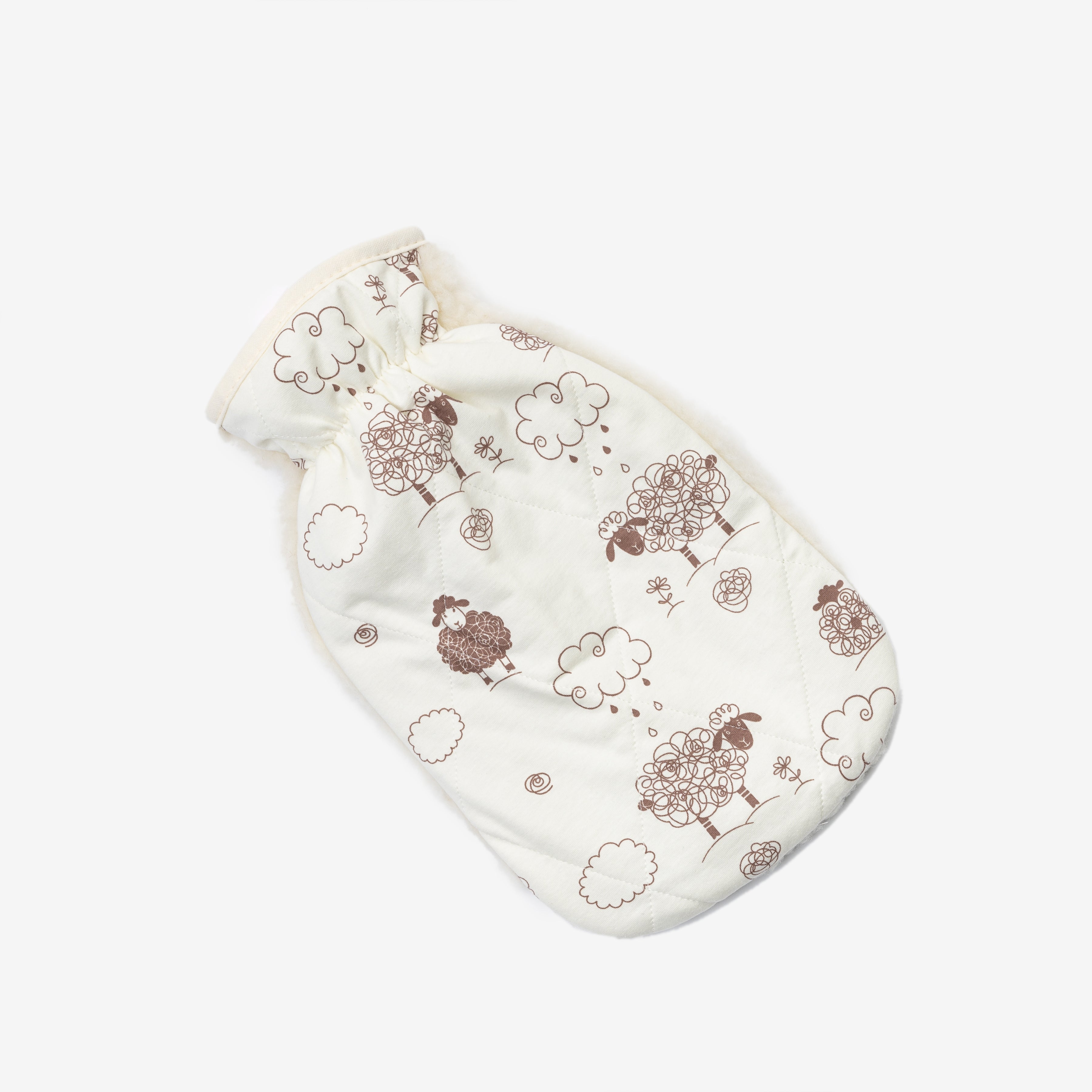 Hot Water Bottle with Soft Merino Wool Cover