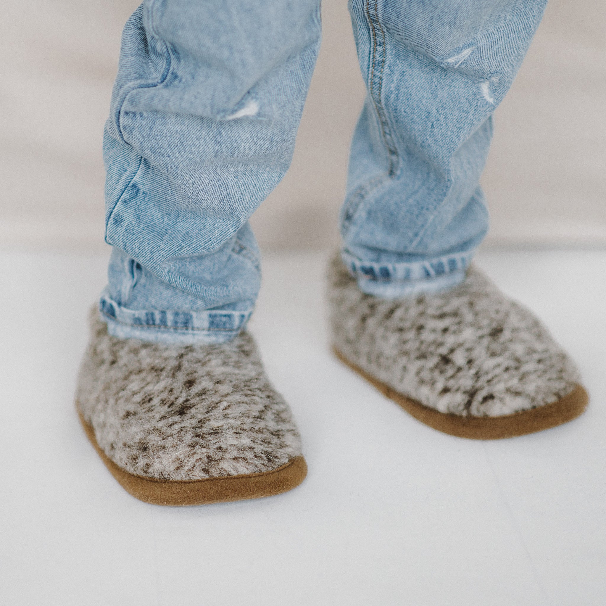 Kids Merino Wool Tiger Slippers