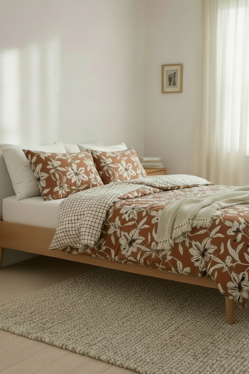 Indian Cotton Floral Duvet Cover