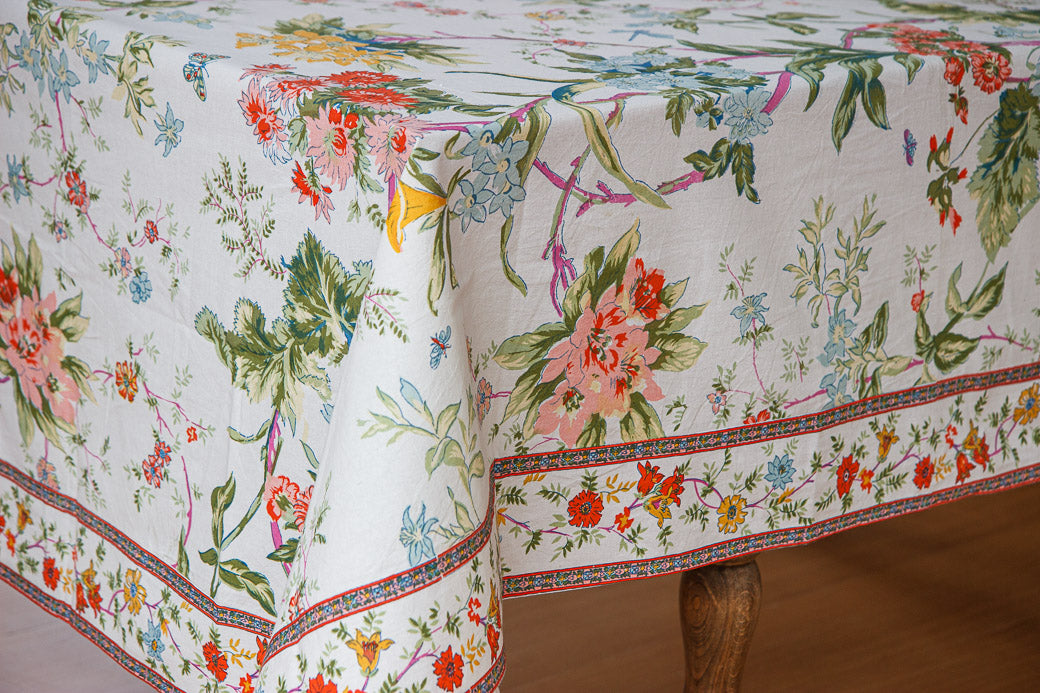 Cotton Floral Tablecloth