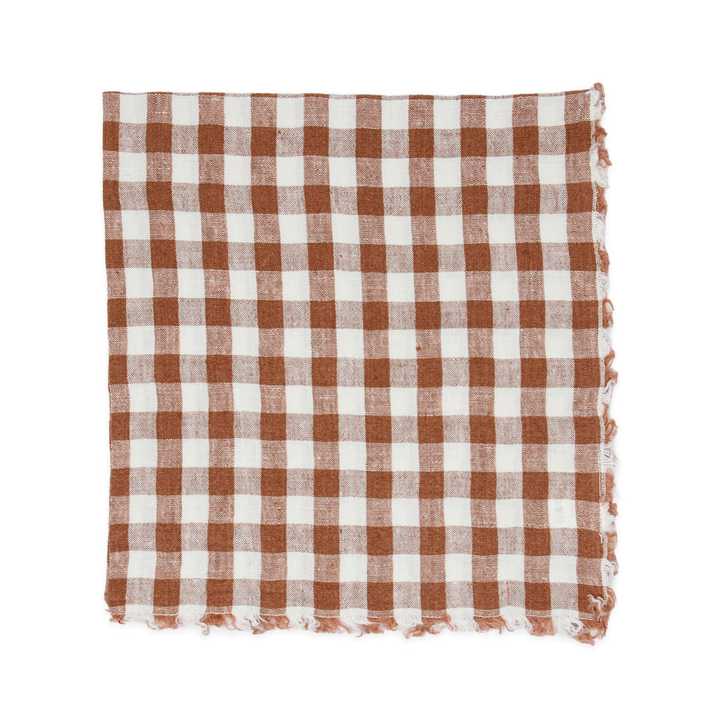 Linen Gingham Check Table Napkins
