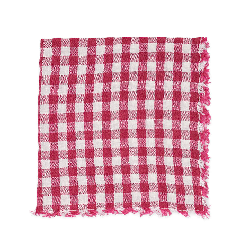 Linen Gingham Check Table Napkins