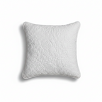 White Cotton Quilted Cushion Cover