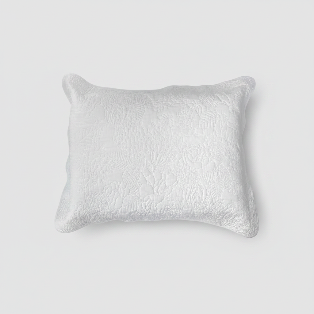 White Cotton Quilted Shams