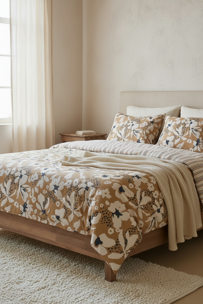 Indian Cotton Floral Duvet Cover