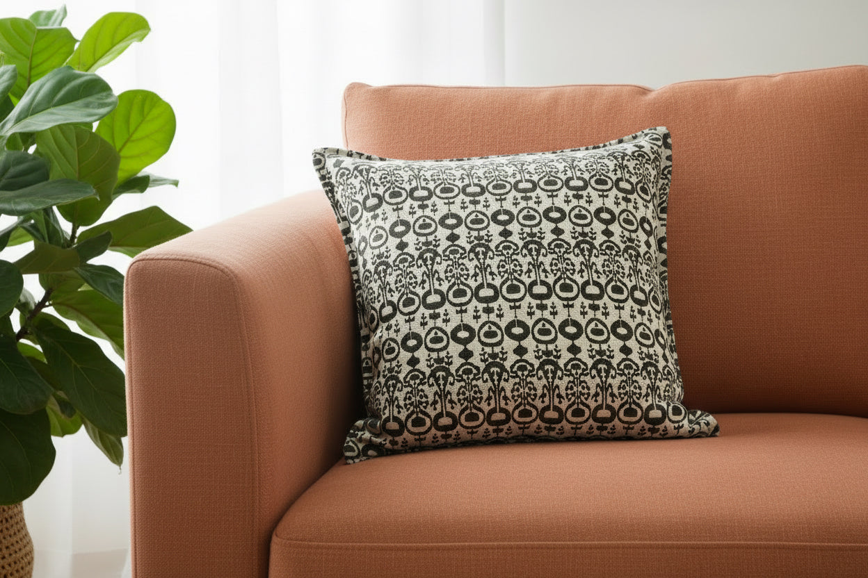 Patterned Linen Cushion Covers