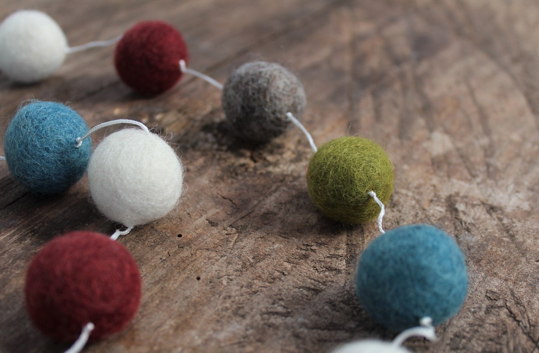 Large Wool Pompom Garlands
